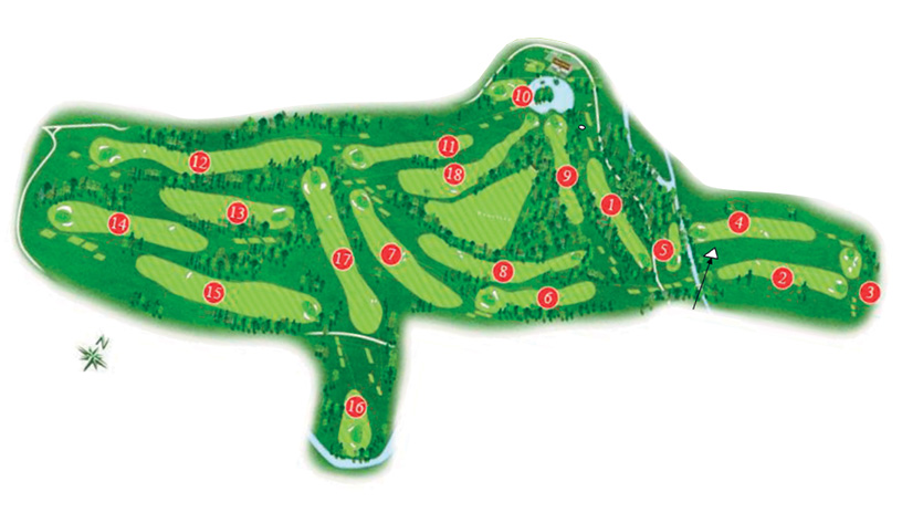 Plan du parcours du Golf PGA France du Vaudreuil